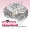 image:imageREECHO Hair Topper Short Wiglet Hair Topper for Women with Thinning Large Coverage Synthetic Top Crown Hairpiece for Women  Ash BlondeSilver Mist