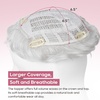 image:imageREECHO Hair Topper Short Wiglet Hair Topper for Women with Thinning Large Coverage Synthetic Top Crown Hairpiece for Women  Ash BlondeSilver White