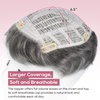 image:imageREECHO Hair Topper Short Wiglet Hair Topper for Women with Thinning Large Coverage Synthetic Top Crown Hairpiece for Women  Ash BlondeSteel Gray