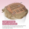 image:imageREECHO Hair Topper for Women  100 Japanese Revolutionary Fiber Short Wiglet Topper Hairpiece for Women with Hair Loss Thinning Lightweight Large Base for Full Coverage  Honey BlondeHoney Blonde