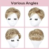 image:imageREECHO Hair Topper for Women  100 Japanese Revolutionary Fiber Short Wiglet Topper Hairpiece for Women with Hair Loss Thinning Lightweight Large Base for Full Coverage  Honey BlondeHoney Blonde