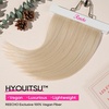 image:imageREECHO Invisible Wire Hair Extensions with Thinner Softer Lace Weft 12 Short Straight Clips in Secret Hairpiece for Women 12 Inch Pack of 1  Light Blonde